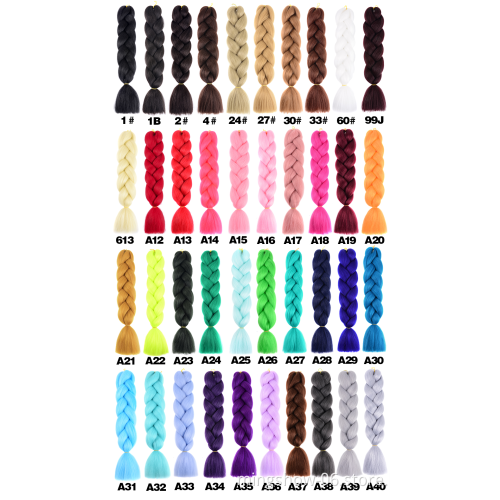 Pink Blue Grey colorful braiding hair Synthetic Crochet Jumbo Braid Hair Extension For Twist Jumbo Braiding Hair